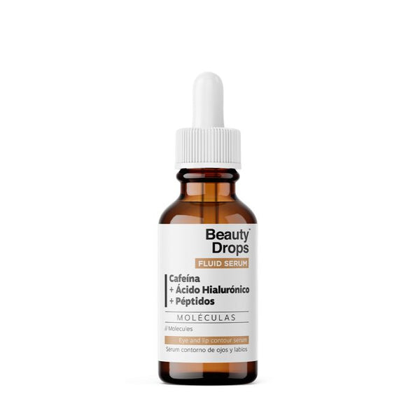 Augen- und Lippenkonturserum mit Koffein + Hyaluronsäure + Peptiden 30 ml - Beauty Drops - 1