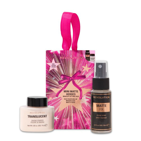 Gift Set Mini Matte Heroes Makeup Setting Duo - Mini - Pack de 2 - Make Up Revolution - 1