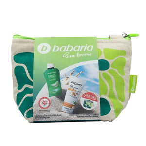 Sunshine Aloe Kosmetiktasche SPF50+ Gesichtscreme und After Sun Ice Effect Balsam 75ml - Babaria - 1