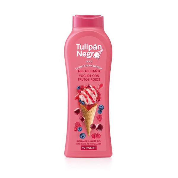 Joghurt Duschgel mit roten Beeren 650ml - Tulipan Negro - 1