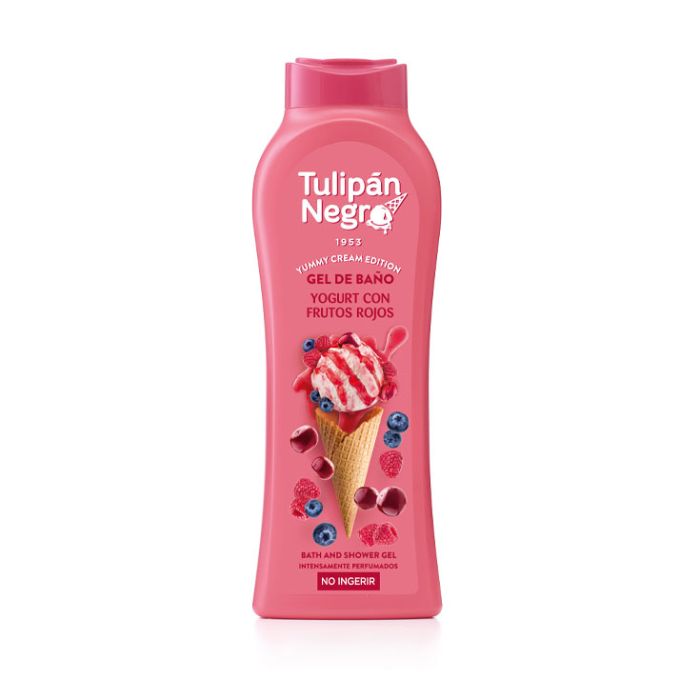 Joghurt Duschgel mit roten Beeren 650ml - Tulipan Negro - 1