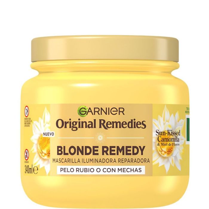 Original Remedies Aufhellende Reparaturmaske Sun-kissed Kamille Blondes Haar 340 ml - Garnier - 1