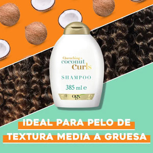 Kokoslocken Kokos-Shampoo für lockiges und welliges Haar 385 ml - Ogx - 4