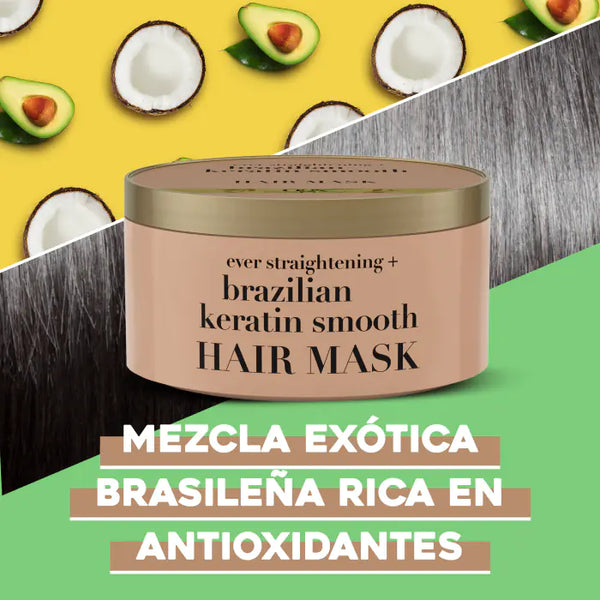 Brasilianische Keratin Glättungshaarmaske 300ml - Ogx - 3