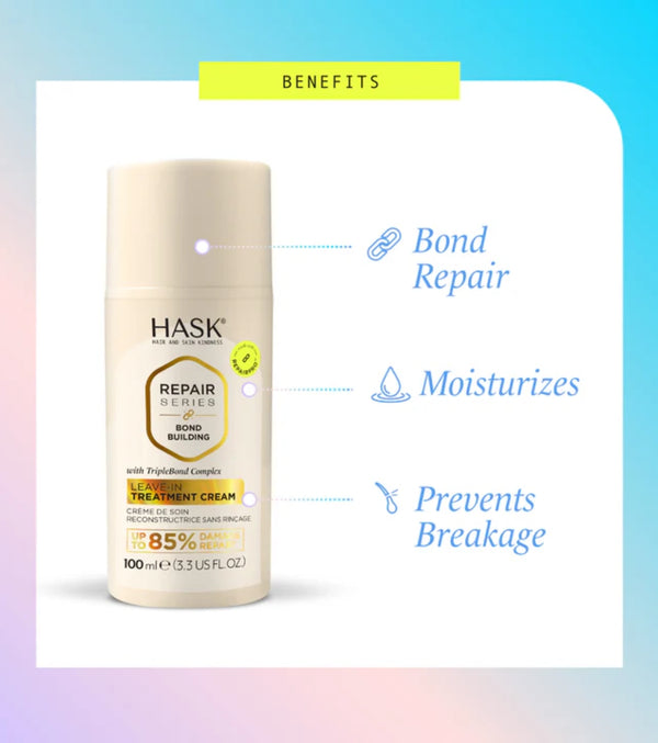 Tiefe Wiederaufbau-Creme ohne Ausspülen Repair Series Bond Building 100ml - Hask - 3
