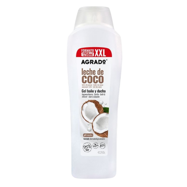 XXL Duschgel und Bad Milch 1250 ml Kokosnuss - Agrado - 1