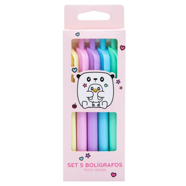 Mostropi - Set de 5 Bolígrafos - Tinta Negra - 42.77 gr - Mostropi - 1