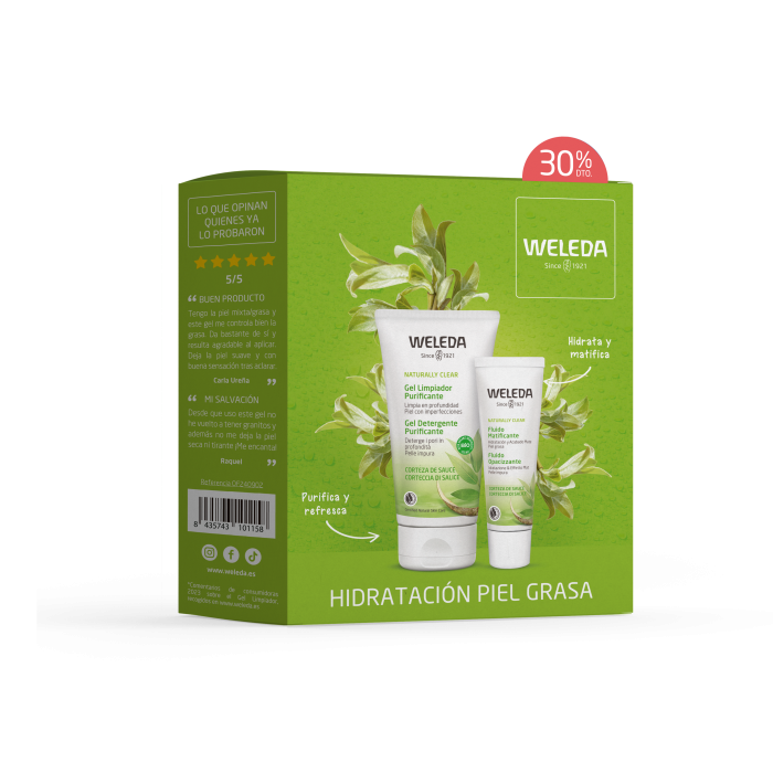 Set Reinigungsgel + Mattierende Flüssigkeit 150ml - Weleda - 1