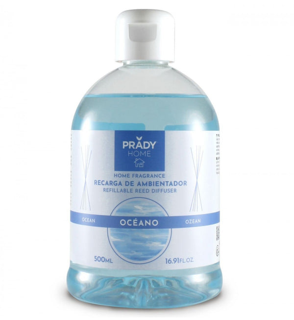 Nachfüllung Mikado - Prady - 500 ml | Raumduft im Sparformat für Diffusoren mit Stäbchen - Prady : Océano - 1