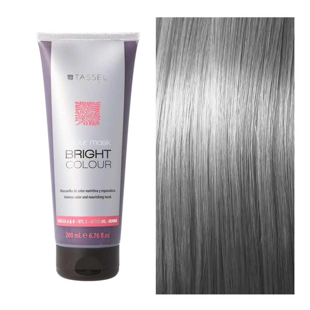 Hellfarbene Haarmaske in Grau 1 Stück - Tassel - 1