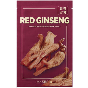 Mascarilla-Gesichtsbehandlung - Natürlicher roter Ginseng-Maskenbogen 21 ml - The Saem - 1