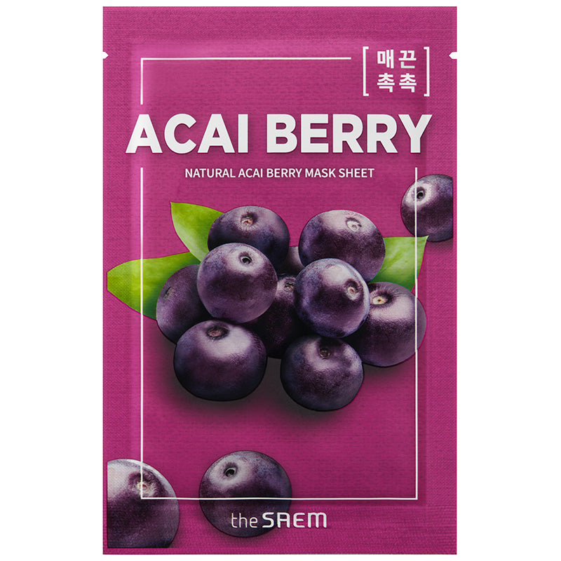 Gesichtsmaske - Natürliches Acai-Beeren-Maskenblatt 21 ml - The Saem - 1