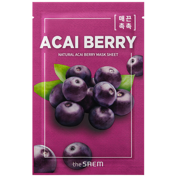 Gesichtsmaske - Natürliches Acai-Beeren-Maskenblatt 21 ml - The Saem - 1