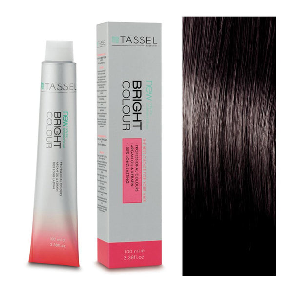 5 Hellbraun - Färben mit Arganöl und Keratin 100 ml - Tassel : 4 - Castaño medio - 1