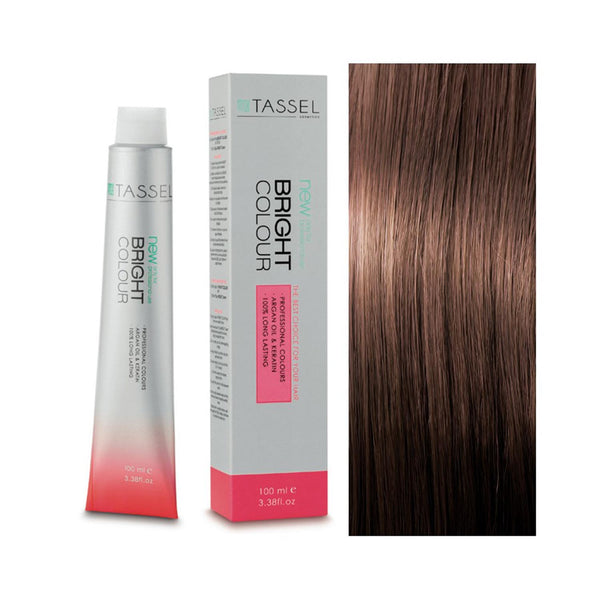 5 Hellbraun - Färben mit Arganöl und Keratin 100 ml - Tassel : 7.73 Rubio medio avellana - 1