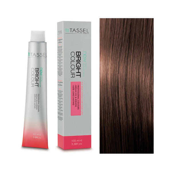 5 Hellbraun - Färben mit Arganöl und Keratin 100 ml - Tassel : 6.73 Marrón Avellana - 1