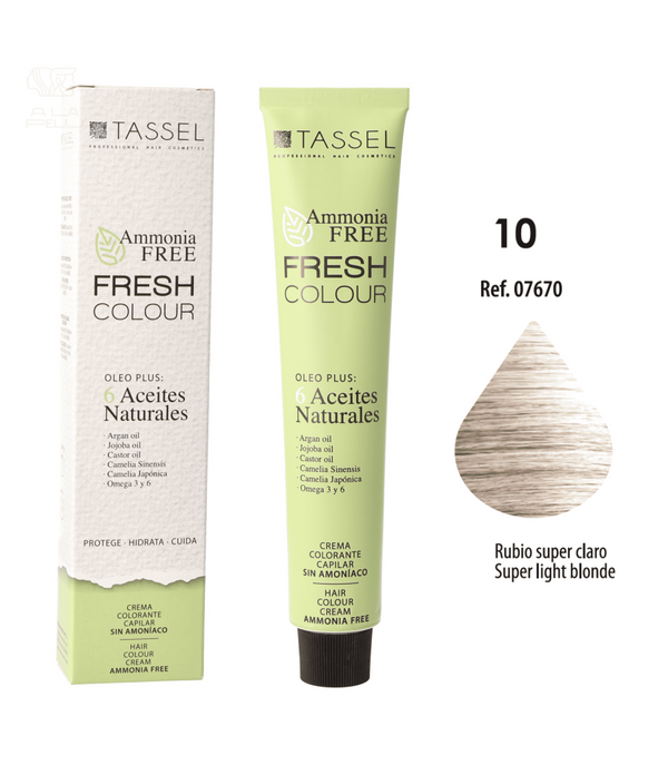 Ammoniakfreie Fresh Colour Haarfarbe 100 ml - Tassel : 10 - Rubio súper claro - 1