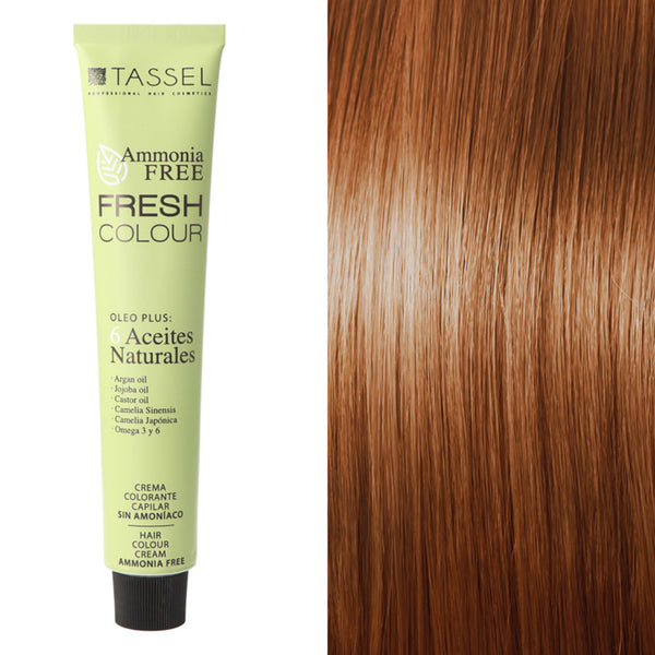 Ammoniakfreie Fresh Colour Haarfarbe 100 ml - Tassel : 7.34 Rubio medio dorado cobre - 1