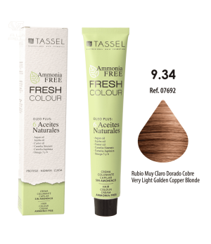 Ammoniakfreie Fresh Colour Haarfarbe 100 ml - Tassel : 9.34 Rubio muy claro dorado cobre - 1