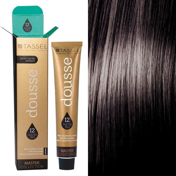 Tassel Dousse Master Collection Farbe - 100 ml | 11 Basisfarben mit 12 ätherischen Ölen - Tassel : 3 Castaño Oscuro - 1