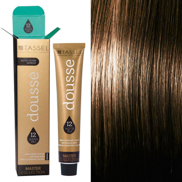 Tassel Dousse Master Collection Farbe - 100 ml | 11 Basisfarben mit 12 ätherischen Ölen - Tassel : 7.83 - RUBIO MEDIO MARRON DORADO - 1