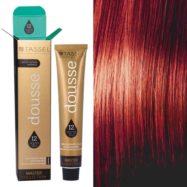 Tassel Dousse Master Collection Farbe - 100 ml | 11 Basisfarben mit 12 ätherischen Ölen - Tassel : 6R - RUBIO OSCURO EXTRA ROJO - 1