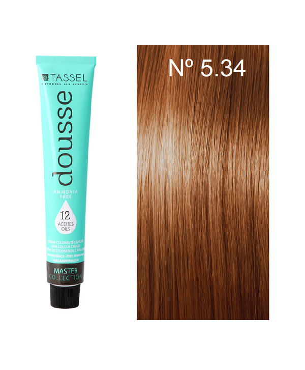 Tassel Dousse Master Collection Farbe - 100 ml | 11 Basisfarben mit 12 ätherischen Ölen - Tassel : 5.34 - CAST.CLARO DOR.COBRIZO - 1
