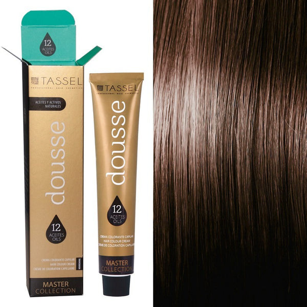 Tassel Dousse Master Collection Farbe - 100 ml | 11 Basisfarben mit 12 ätherischen Ölen - Tassel : 6.8 - RUBIO OSCURO MARRON - 1