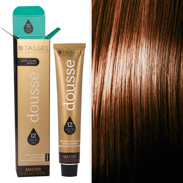 Tassel Dousse Master Collection Farbe - 100 ml | 11 Basisfarben mit 12 ätherischen Ölen - Tassel : 8.84 - RUBIO CLARO MARRON COBRE - 1