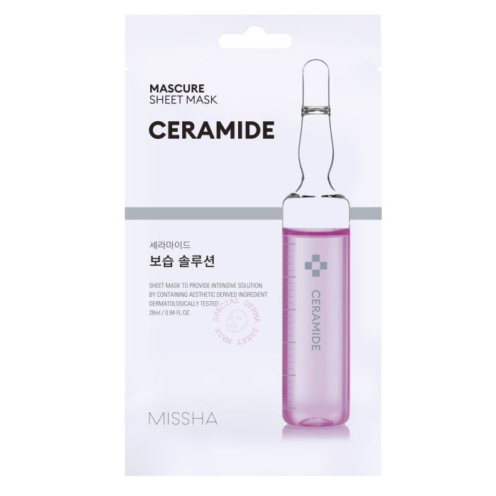 Feuchtigkeitssperrelösung Ceramide Gesichtsmaske - Missha - 1