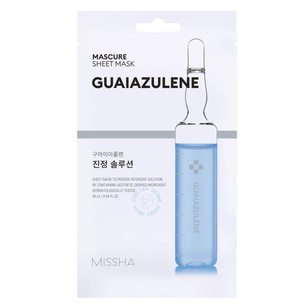 Beruhigende und regenerierende Gesichtsmaske - Guaiazulen - Missha - 1