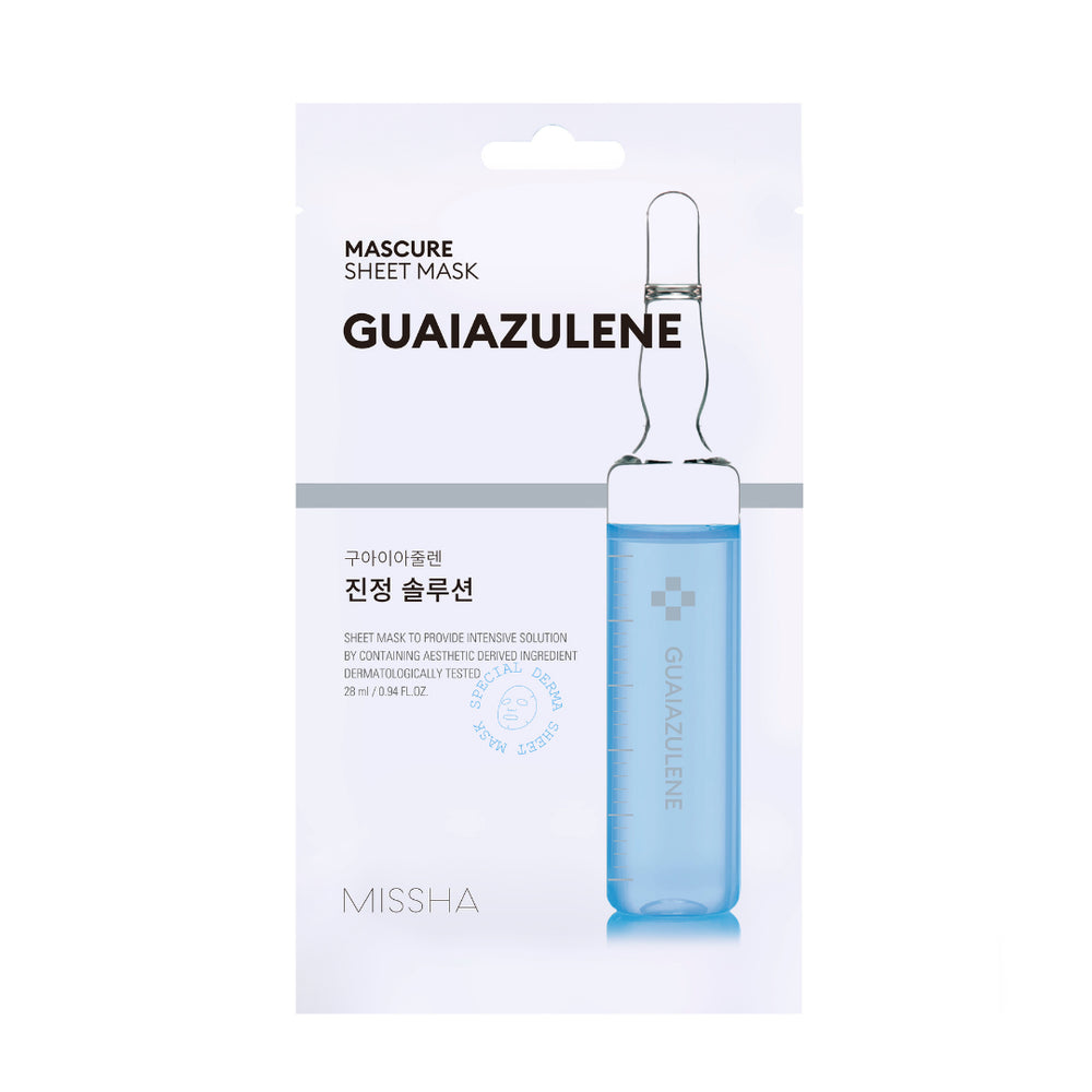 Beruhigende und regenerierende Gesichtsmaske - Guaiazulen - Missha - 1