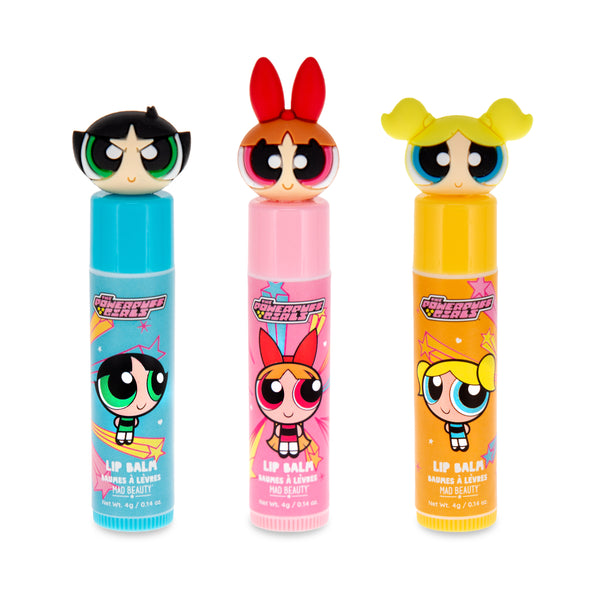 Powerpuff Girls Super Niedlich Lippenbalsam Trio - Mad Beauty - 1