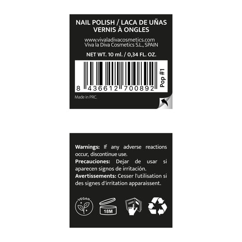 Nagellack Hot Trends Pop - Viva la Diva : Black - 1