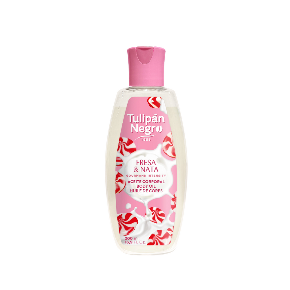 Körperöl Erdbeer & Sahne 200 ml - Tulipan Negro - 1
