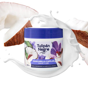 Sanft und Glatt Haarmaske 400ml - Tulipan Negro - 3