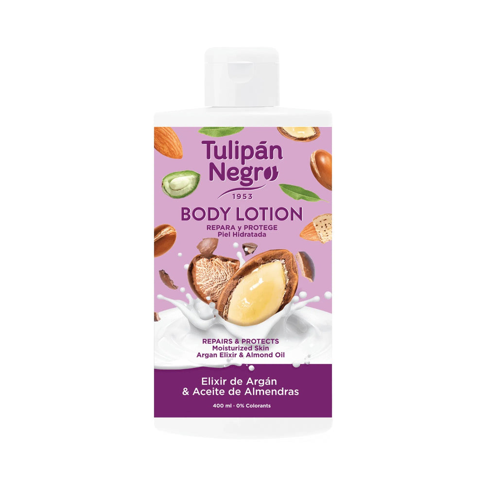 Körperlotion mit Argan-Elixier und Mandelöl 400 ml - Tulipan Negro - 1