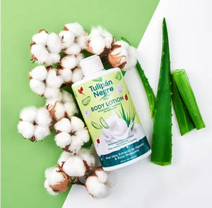 Körperlotion mit Aloe Vera, Baumwolle und Hagebutte 400 ml - Tulipan Negro - 2