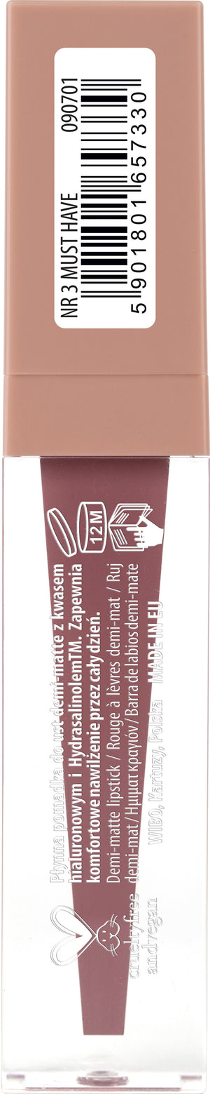 Epic Liquid Lipstick - Semi-matte - 1 unidad - Nam : nr 3 - 2