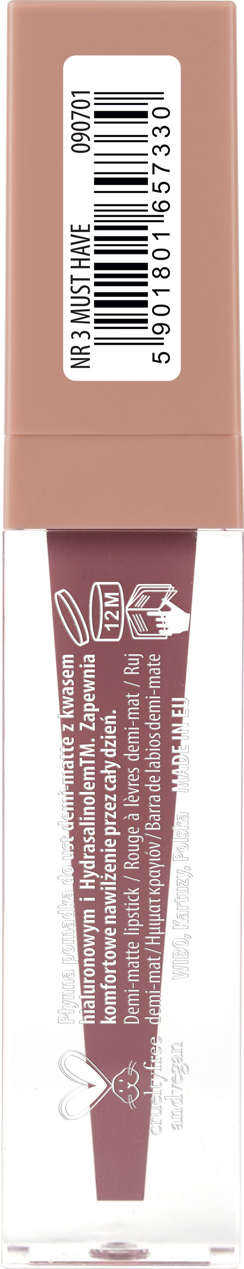 Epic Liquid Lipstick - Semi-matte - 1 unidad - Nam : nr 3 - 2