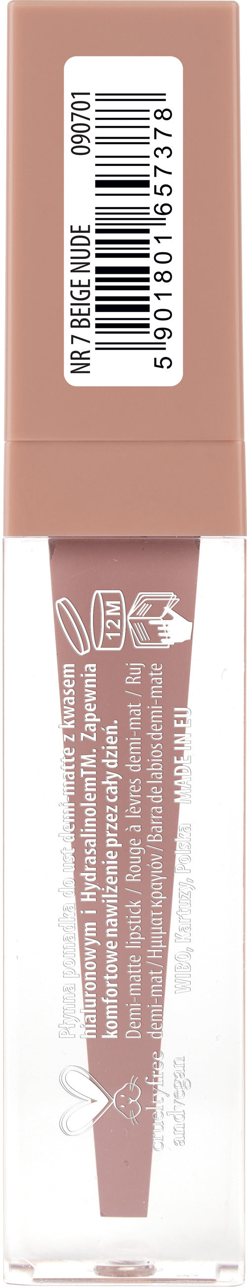 Epic Liquid Lipstick - Semi-matte - 1 unidad - Nam : nr 7 - 2