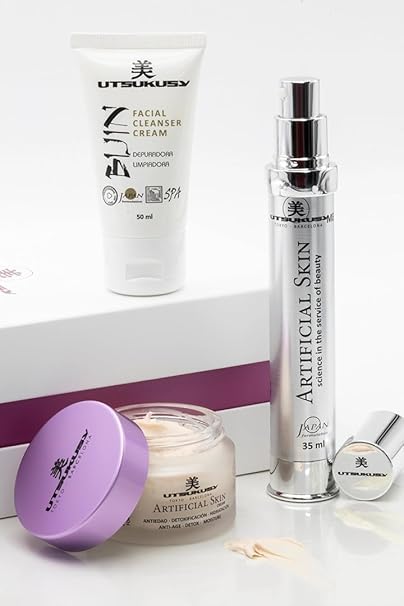 Zuhause Pflegeset Artificial Skin Creme 50ml + Serum 35ml + Reiniger 50ml - Utsukusy - 1