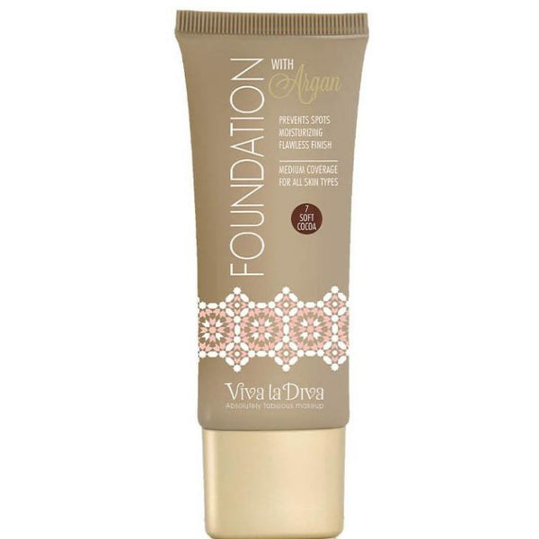 Make-up-Basis mit Argan - Foundation - Viva la Diva : 07 Soft Cocoa - 1