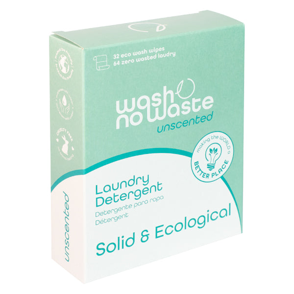 Biologisch abbaubares Waschmittelstreifen - Ohne Duftstoffe - Wash No Waste - 1