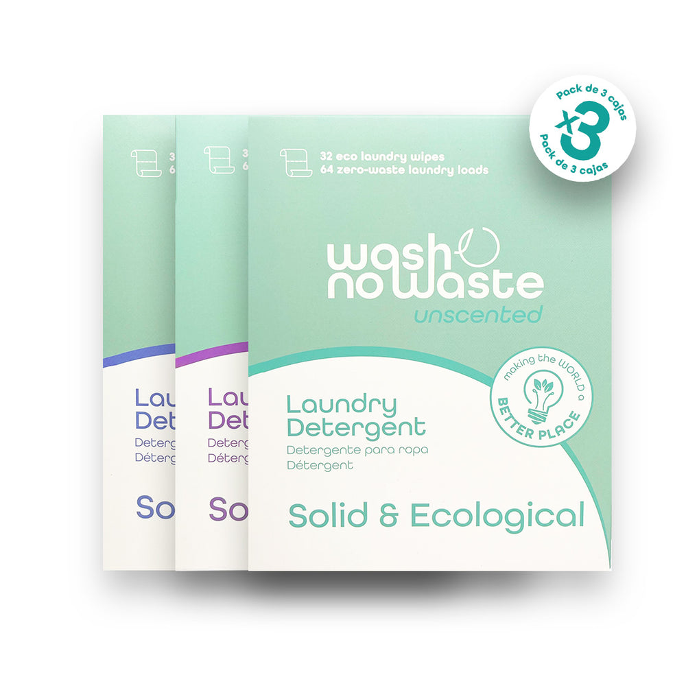 Biologisch abbaubare Reinigungstücher - 3er Pack - Lavendel, Meeresbrise und Geruchlos - Wash No Waste - 1