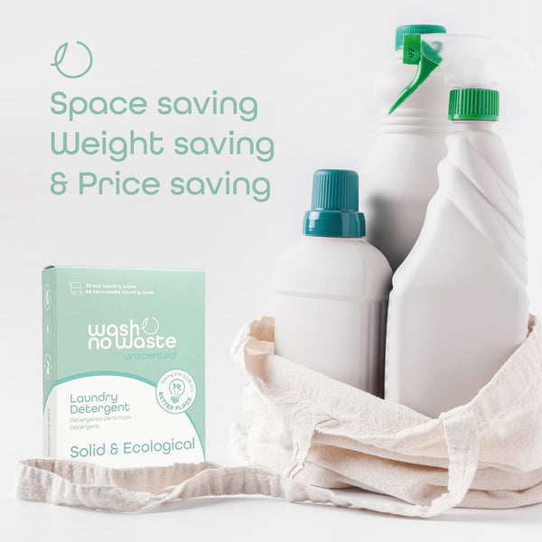 Biologisch abbaubare Reinigungstücher - 3er Pack - Lavendel, Meeresbrise und Geruchlos - Wash No Waste - 5