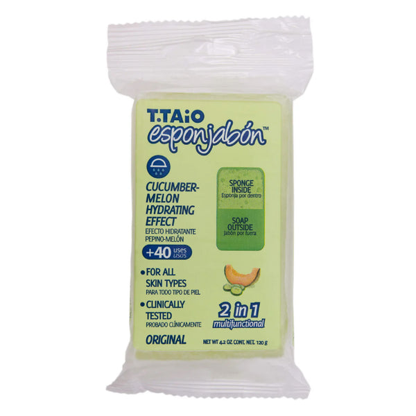 Schwammseife - Schwamm + Seife 2-in-1 - 120 Gramm - T.taio : Pepino - 1
