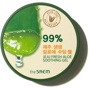 Jeju Fresh Aloe Beruhigendes Gel 99% Flasche 300ml - The Saem : 300ML - 1