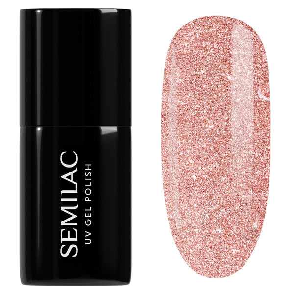 Semipermanenter Nagellack 7 ml - 009 Baby Girl - Semilac : 094 - Pink Gold - 1